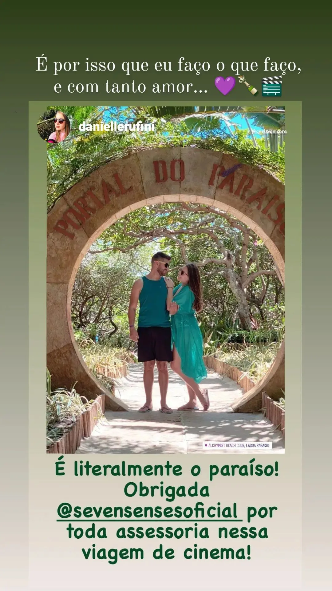 Foto de viagem compartilhada por clientes da Seven Senses