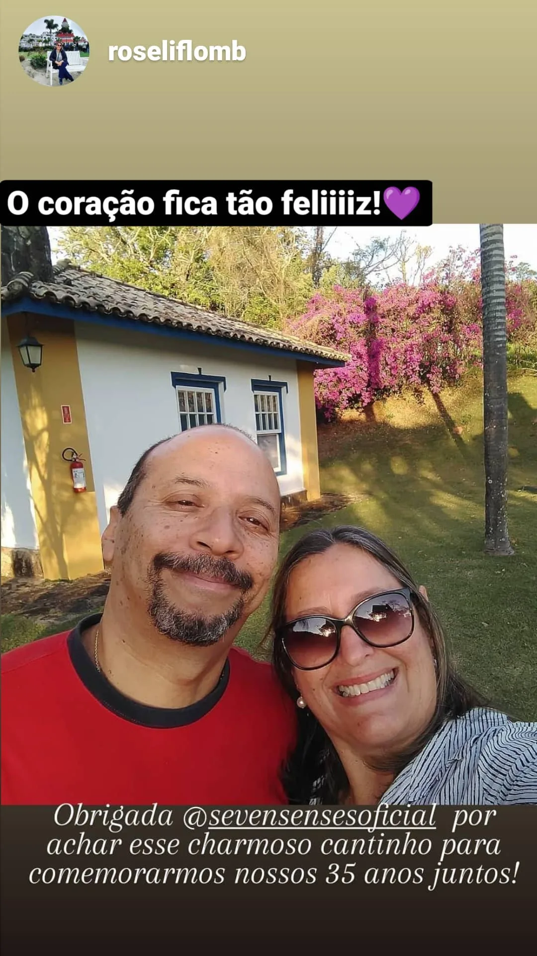 Foto de viagem compartilhada por clientes da Seven Senses